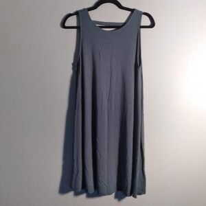 Ann Taylor Loft Knit Scoop Back Tank Dress Olive